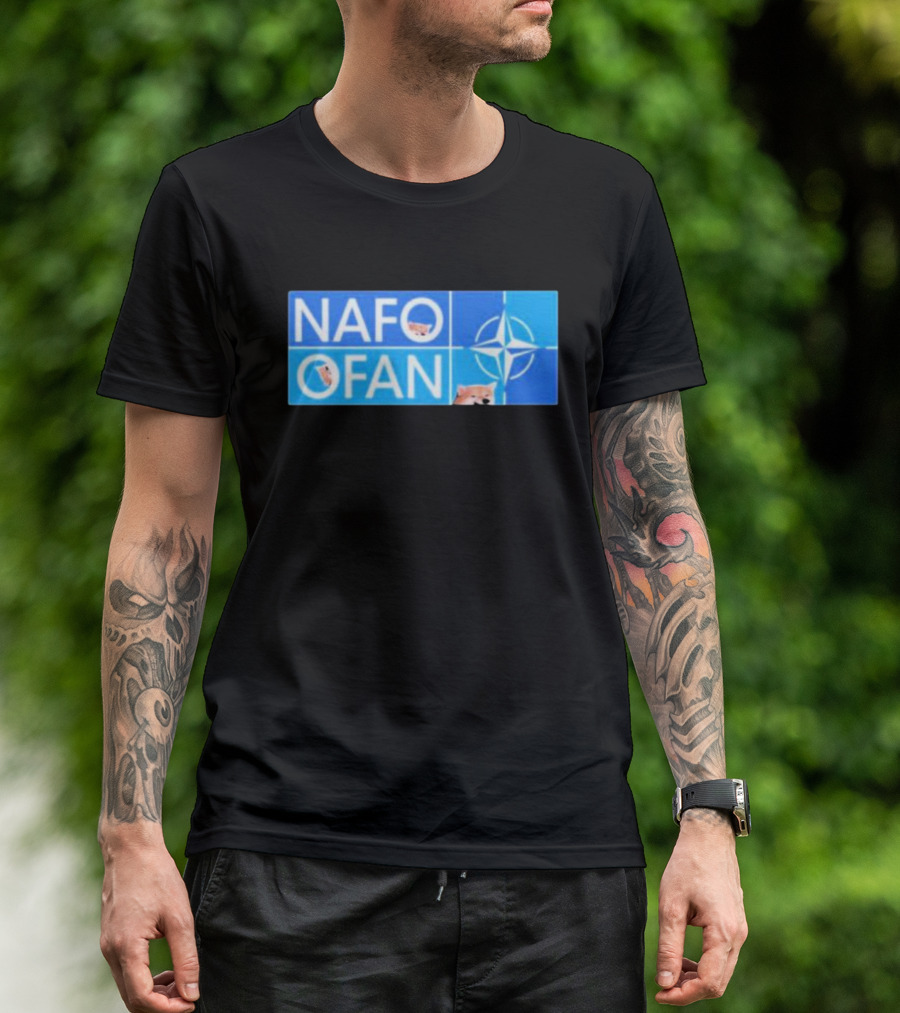 NAFO OFAN Shiba Inu NATO Star Emblem T-Shirt