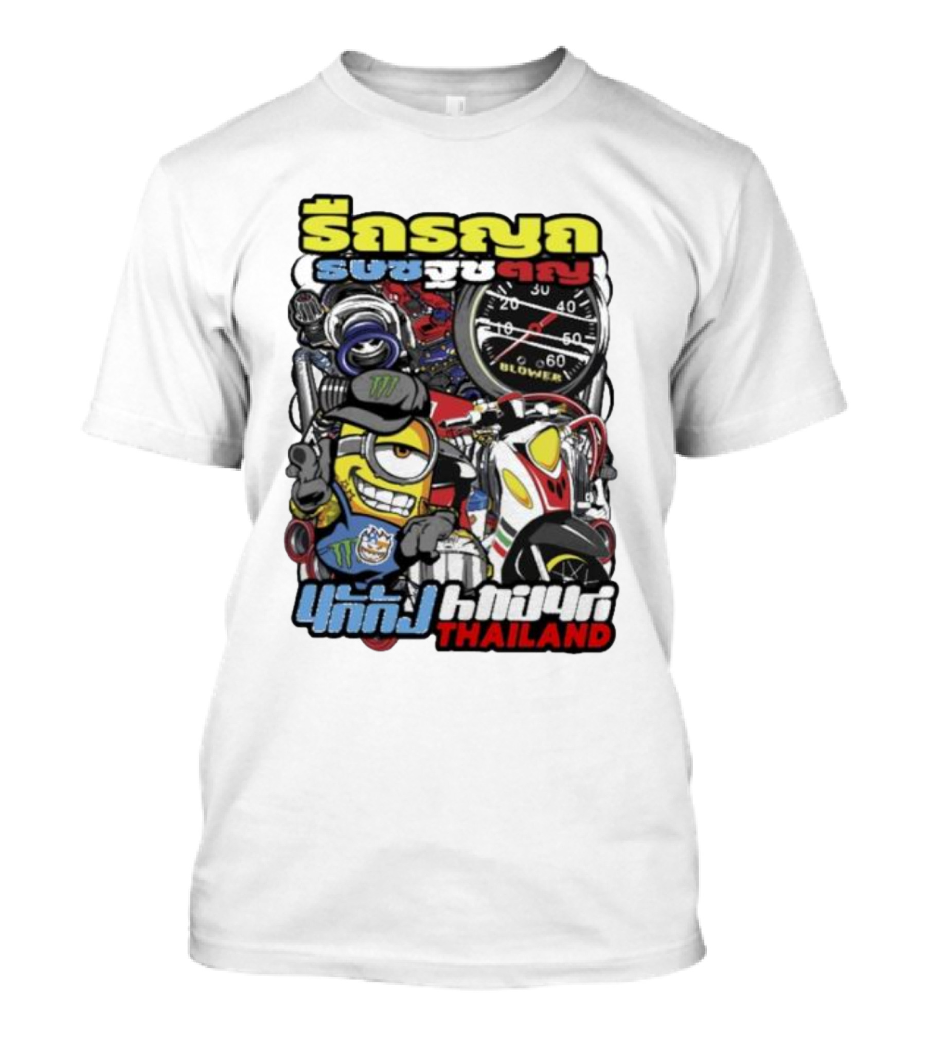 Minion Thailand Racing Motorbike Speedometer Graphics T-Shirt