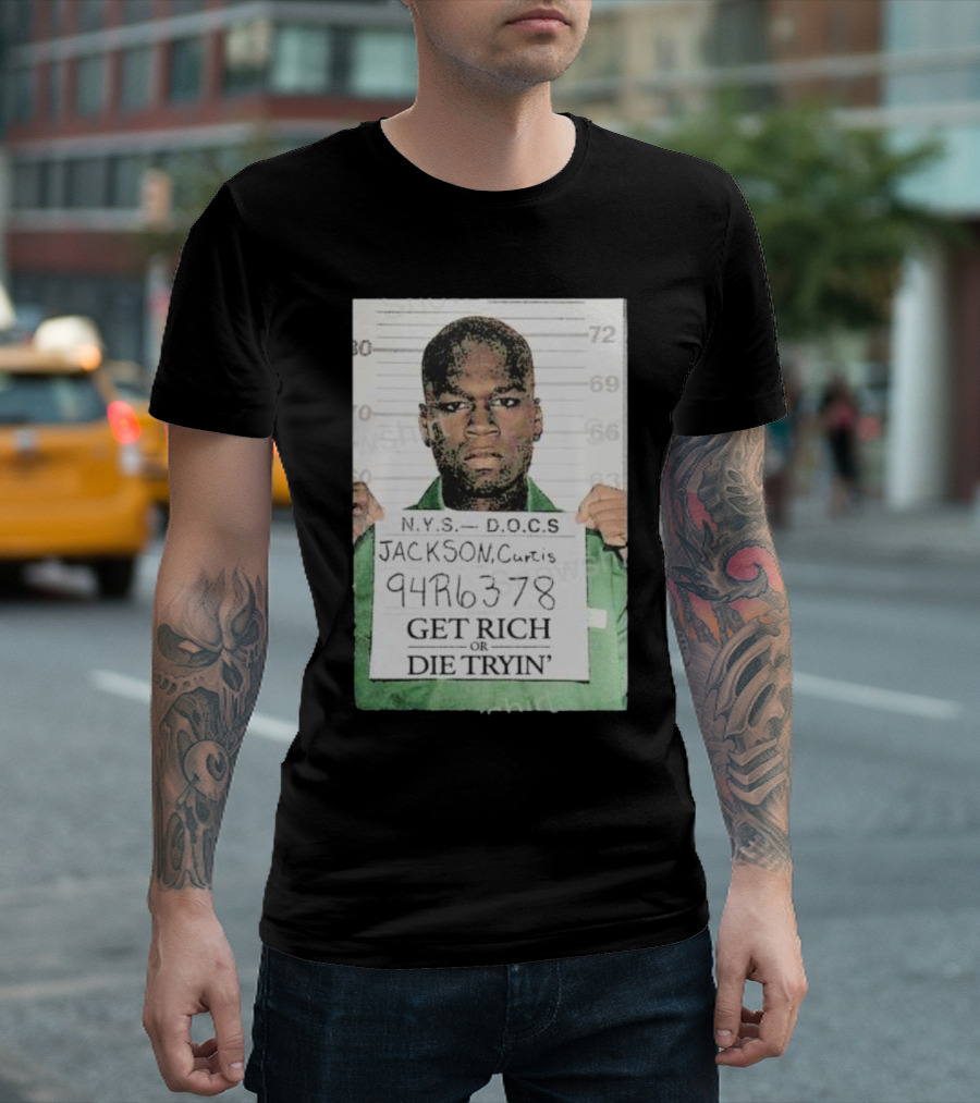 Dababy 50Cent G Unit Curtis Jackson Mugshot Get Rich Or Die Tryin T-Shirt