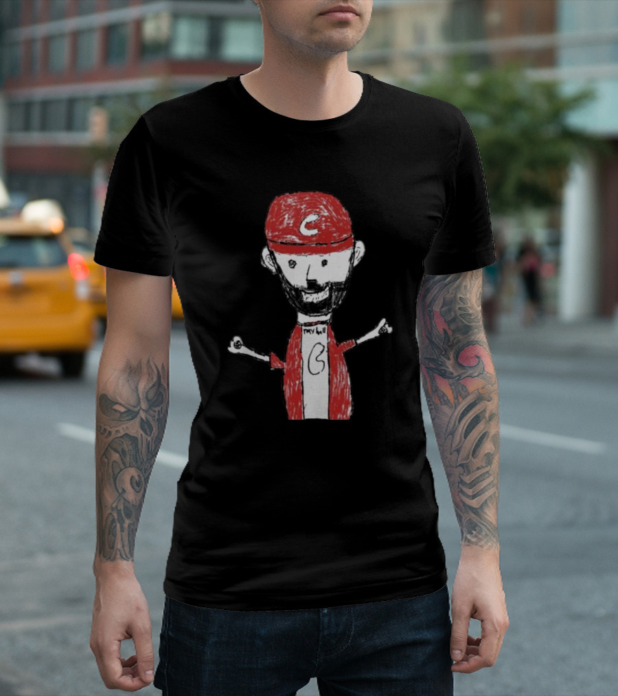 Liam Castellanos Cartoon Character With C Logo On Red Cap T-Shirt