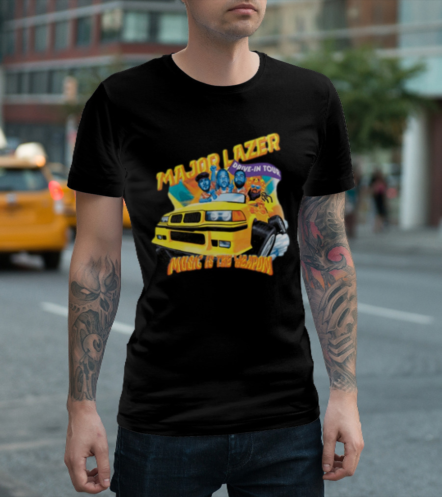 Major Lazer Drive-In Tour Music Is The Weapon T-Shirt
