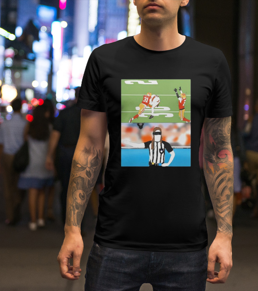 Rita Oak Day 40 Ref Box Blindfolded Referee Football Scene T-Shirt