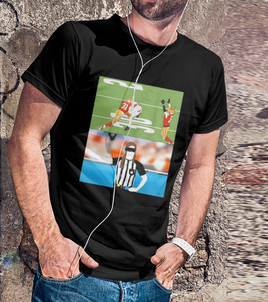 Rita Oak Day 40 Ref Box Blindfolded Referee Football Scene T-Shirt