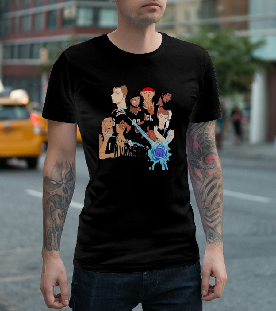 Denver Nuggets NBA Anime Team Crossover T-Shirt