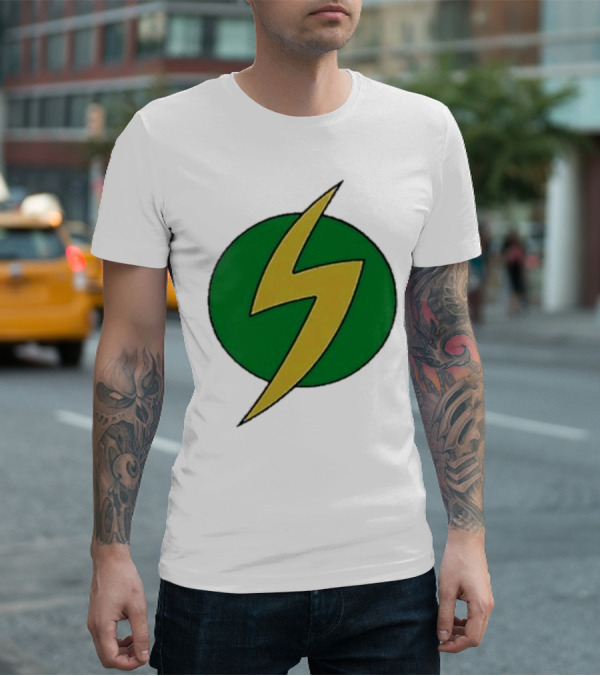 PowerEdd Green Yellow Lightning Bolt T-Shirt