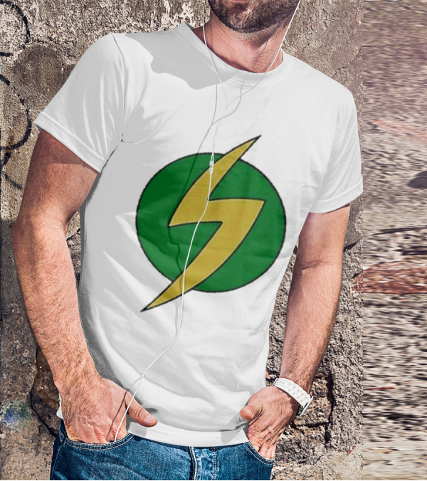 PowerEdd Green Yellow Lightning Bolt T-Shirt