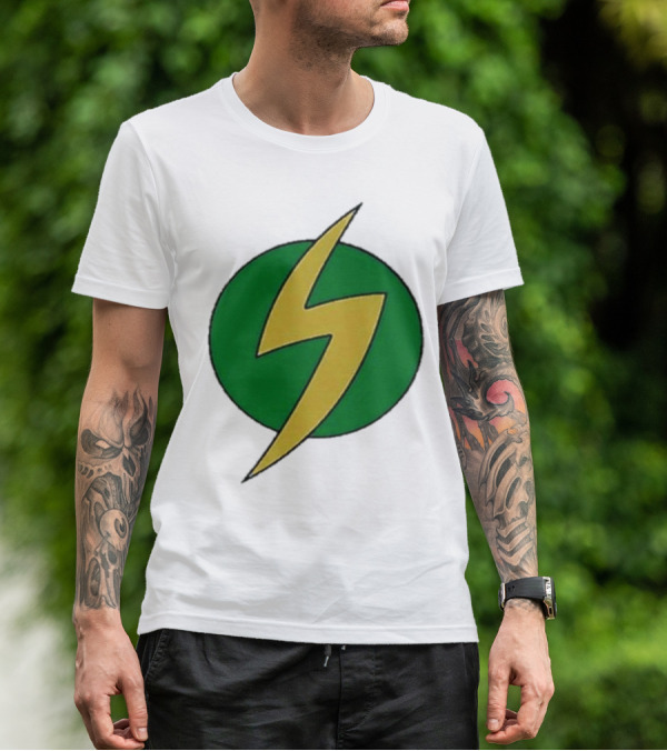 PowerEdd Green Yellow Lightning Bolt T-Shirt