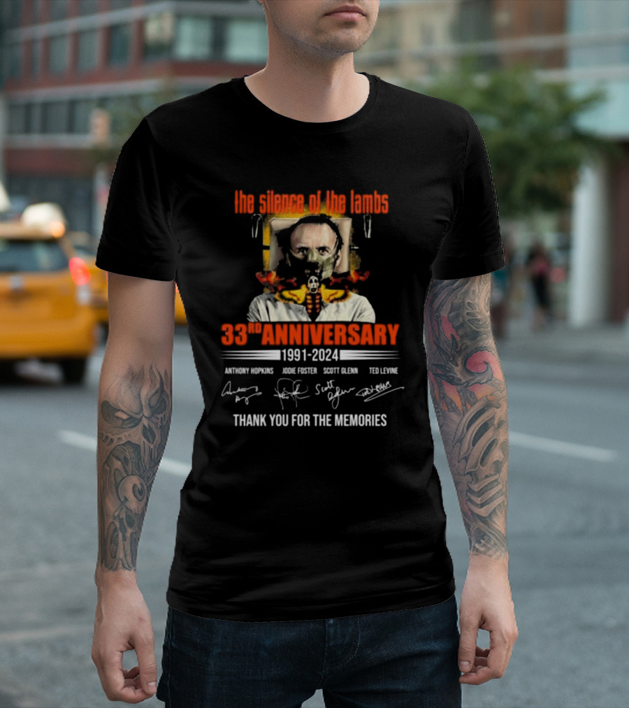 The Silence of the Lambs 33rd Anniversary 1991-2024 Anthony Hopkins Jodie Foster Thank You For The Memories T-Shirt