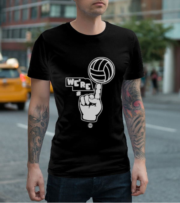 Triple B We’re Number One Volleyball Finger Gesture T-Shirt