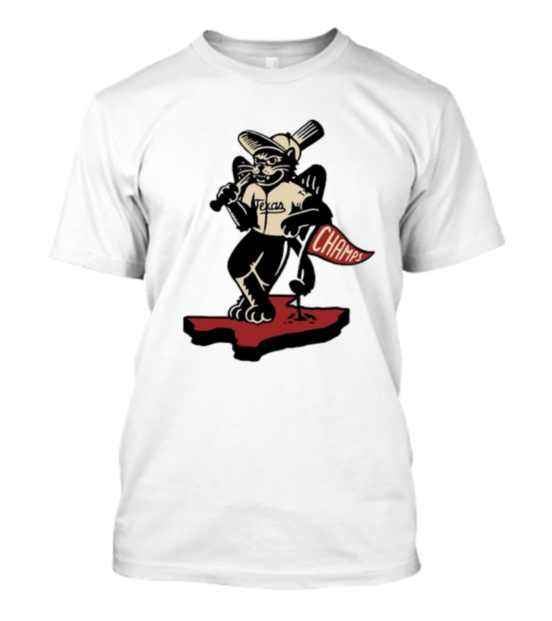 Texas Champs Bisonball Mascot Victory T-Shirt