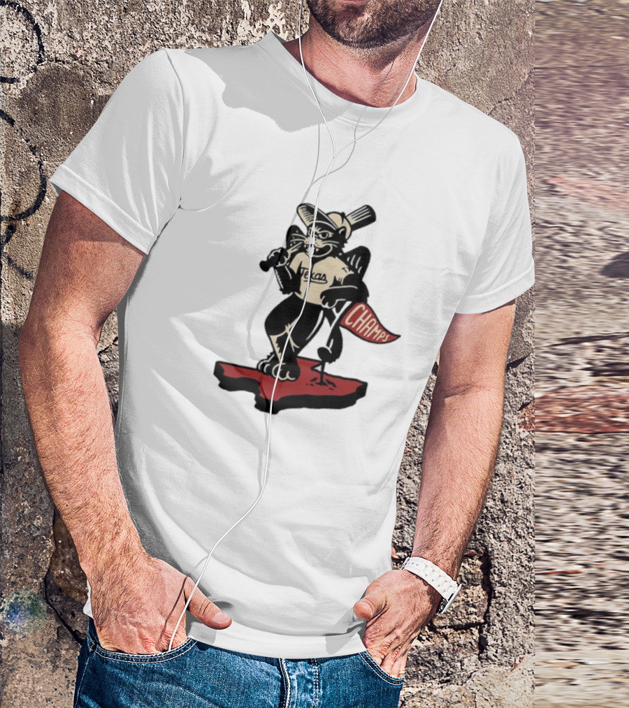 Texas Champs Bisonball Mascot Victory T-Shirt