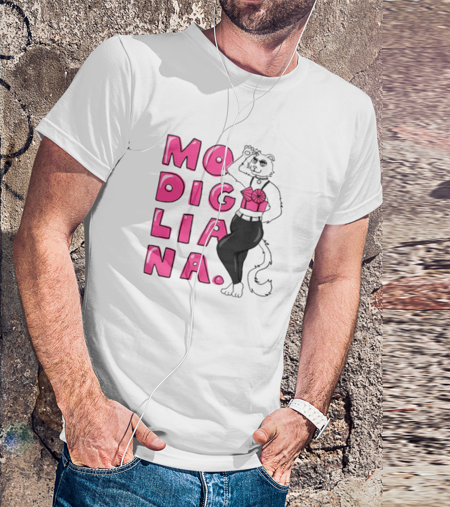 Modigliana Cat Fashion Style T-Shirt