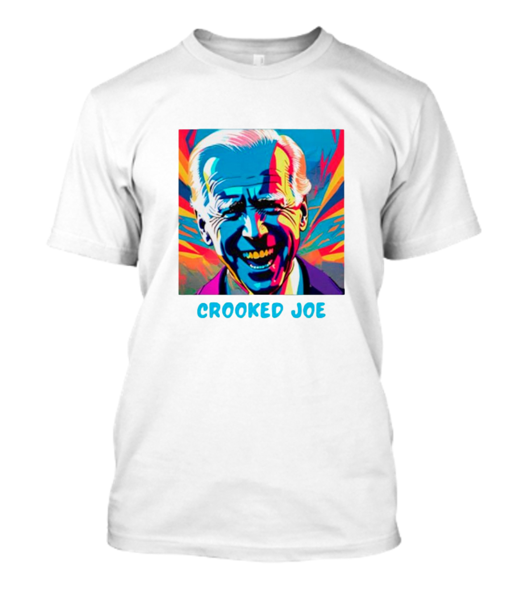 Crooked Joe Biden Colorful Pop T-Shirt