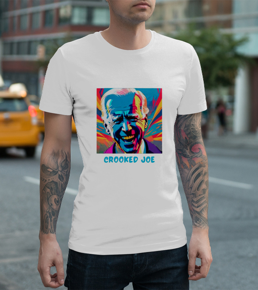 Crooked Joe Biden Colorful Pop T-Shirt