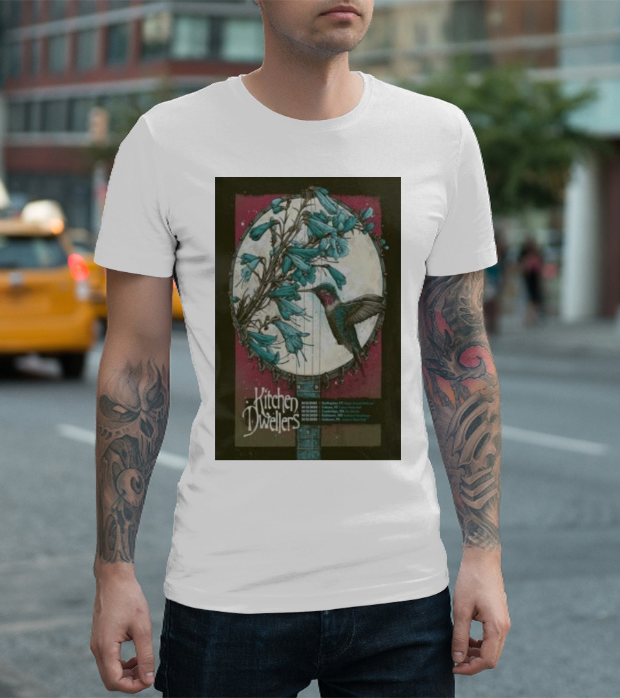 Kitchen Dwellers October 14 Burlington VT Nectar's Banjo Hummingbird T-Shirt