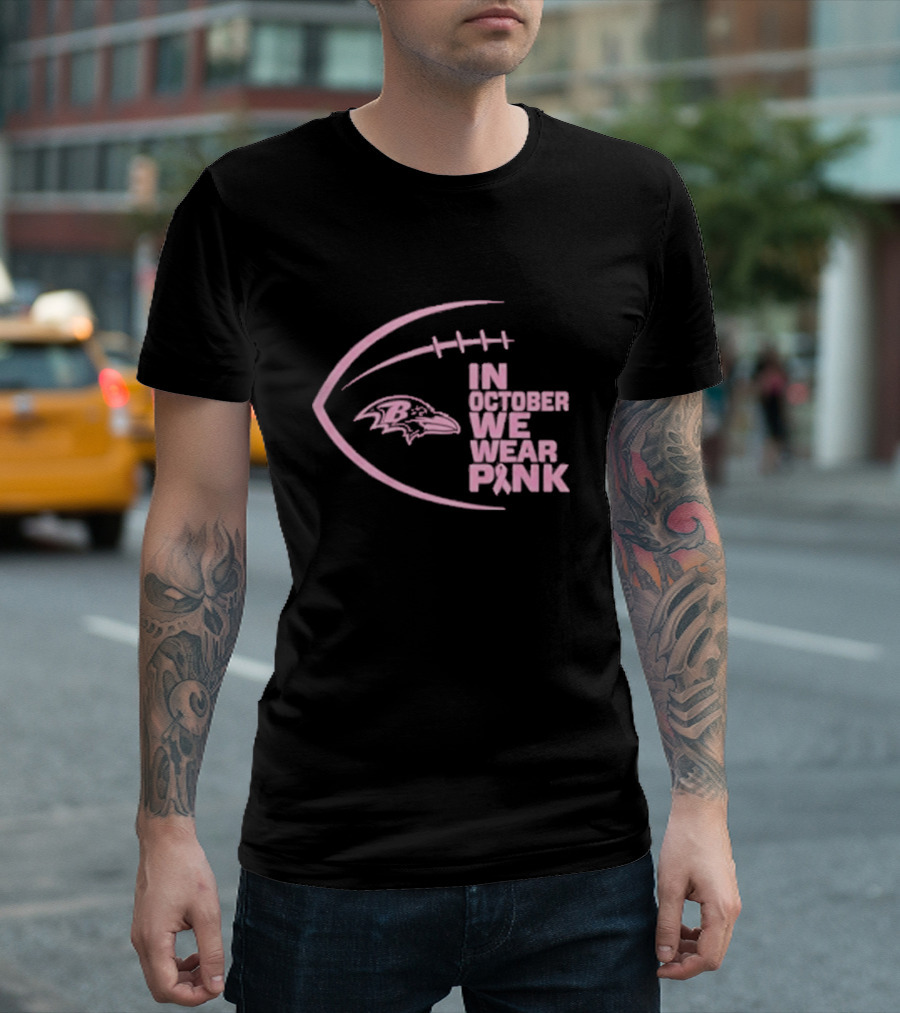 NFL Baltimore Ravens In October We Wear Pink T-Shirt