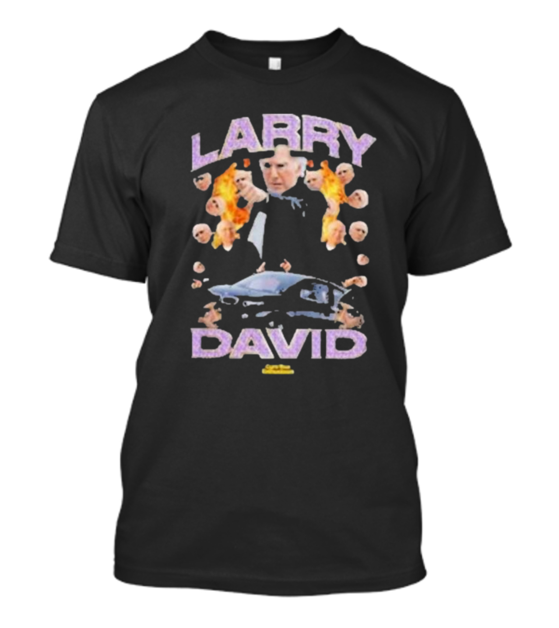 Larry David Curb Your Enthusiasm Fire And Car Iconic Moments T-Shirt