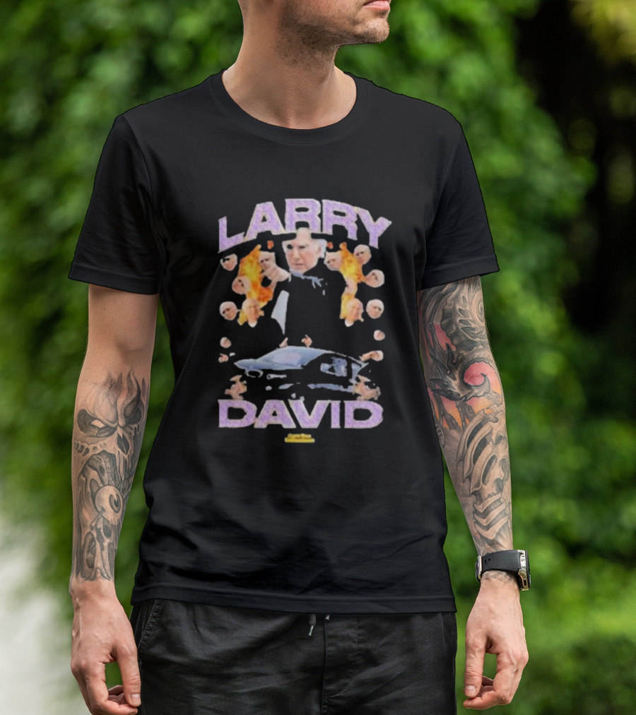 Larry David Curb Your Enthusiasm Fire And Car Iconic Moments T-Shirt