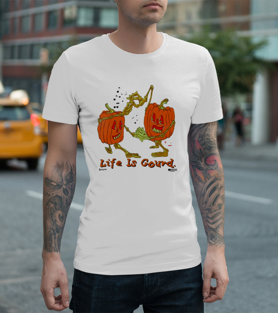 Online Ceramics Dancing Skeleton Pumpkins Life Is Gourd T-Shirt