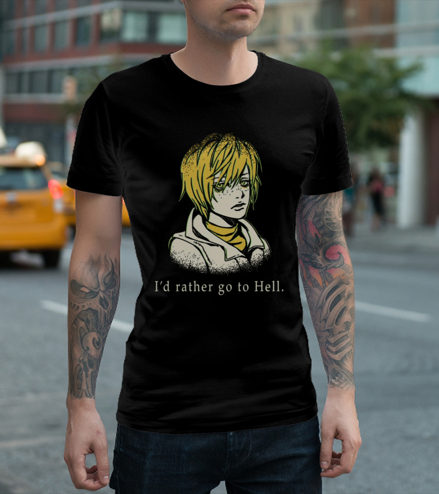 Silent Hill I'd Rather Go to Hell Anime Character T-Shirt