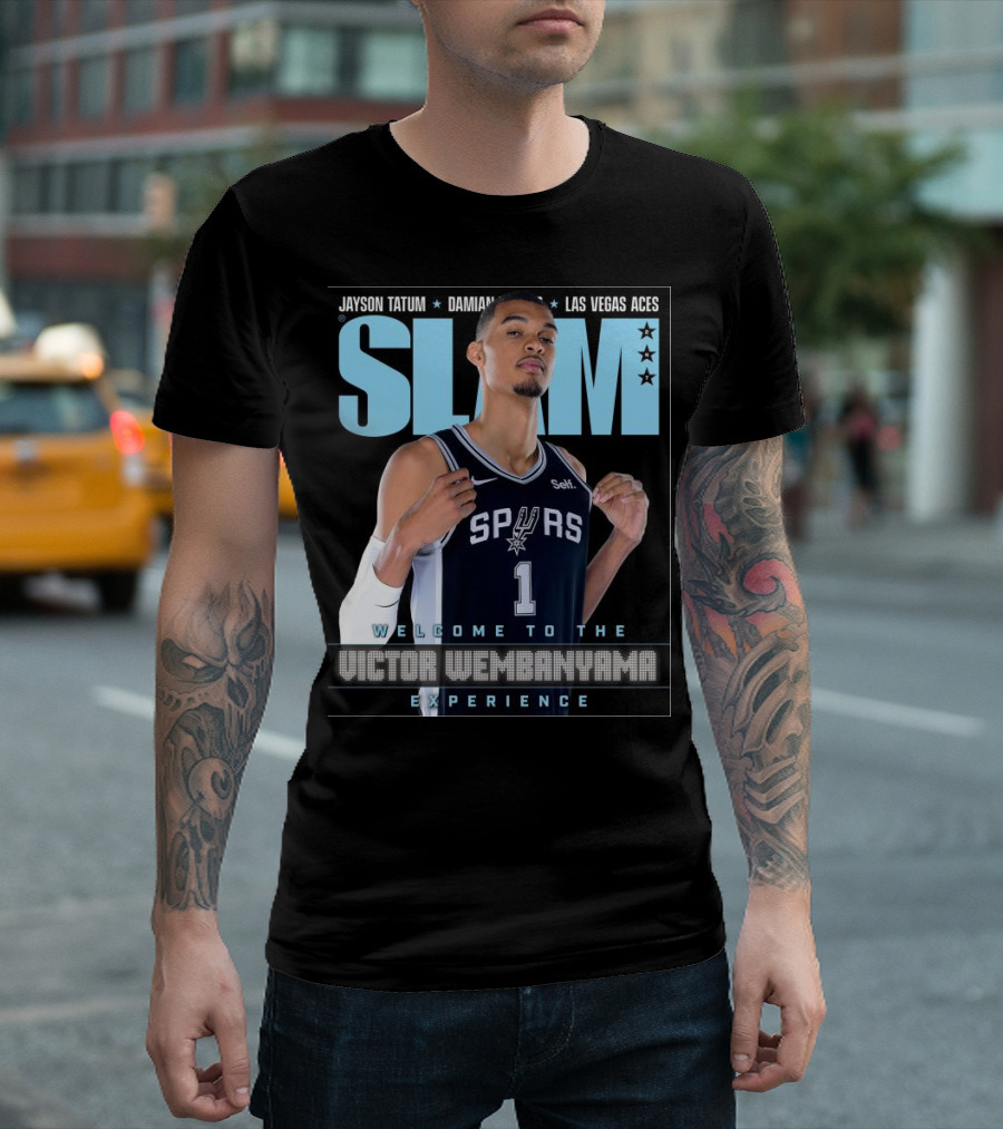 SLAM 247 Cover Featuring Jayson Tatum And Victor Wembanyama Spurs Experience T-Shirt