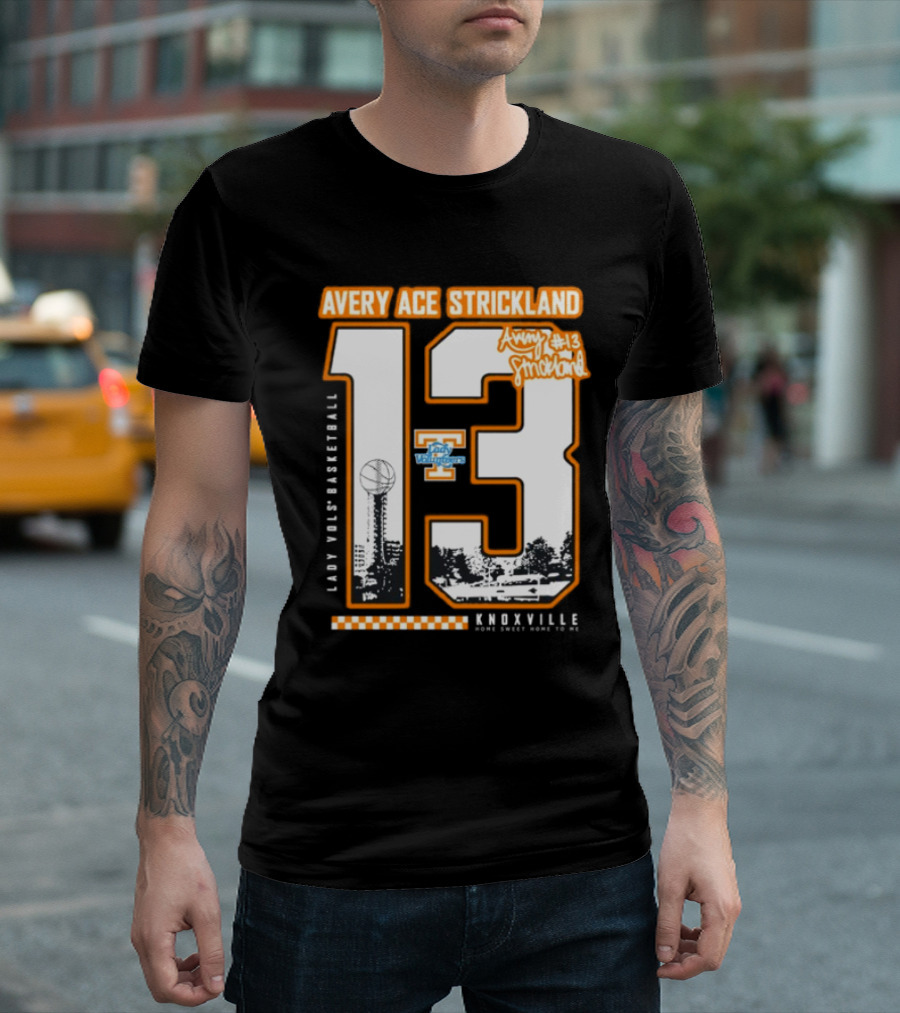 Avery Ace Strickland Lady Vols Basketball Knoxville Home Sweet Home 13 T-Shirt