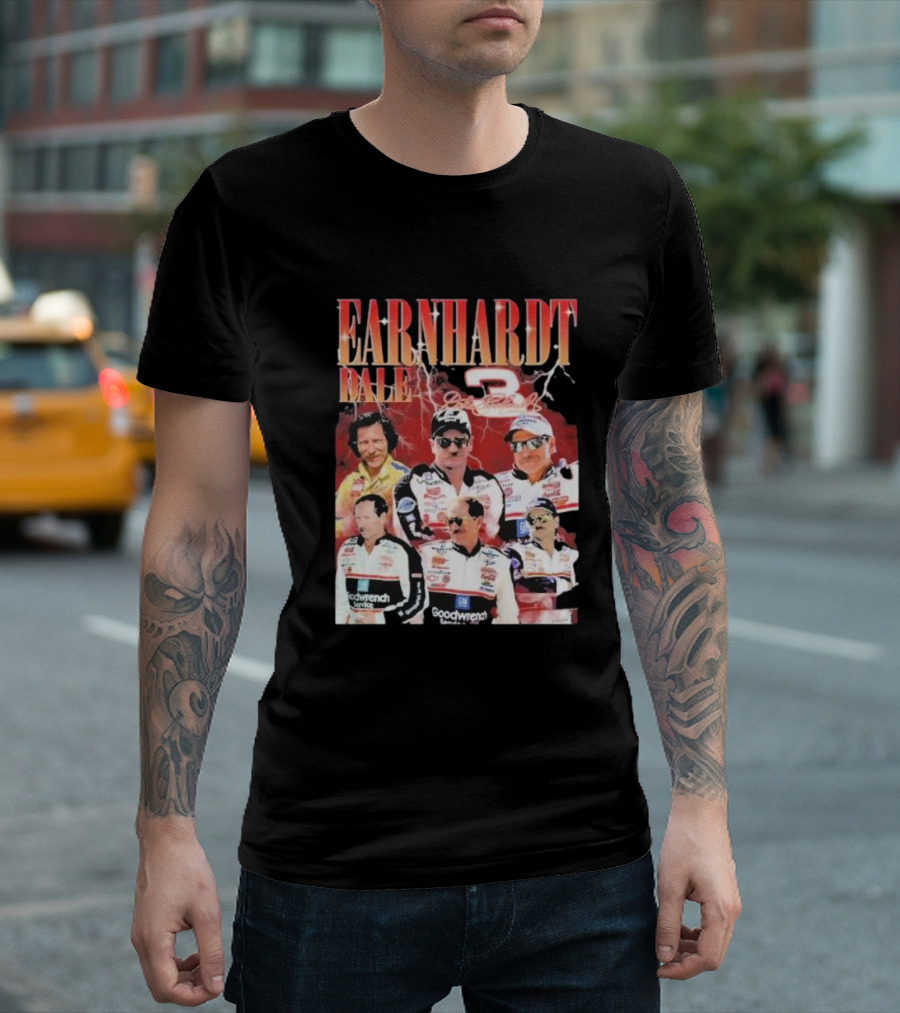 Dale Earnhardt Number 3 Goodwrench Racing Bootleg Rap T-Shirt