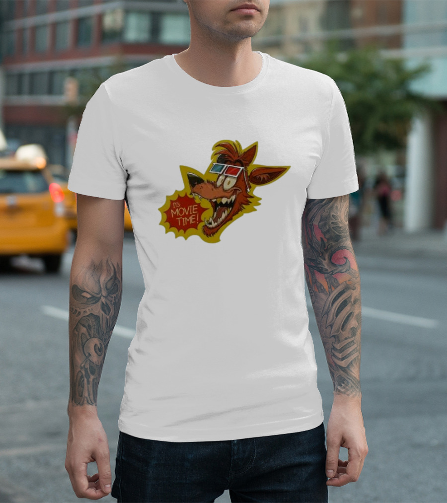 Five Nights At Freddy’s Foxy in 3D Glasses It's Movie Time T-Shirt