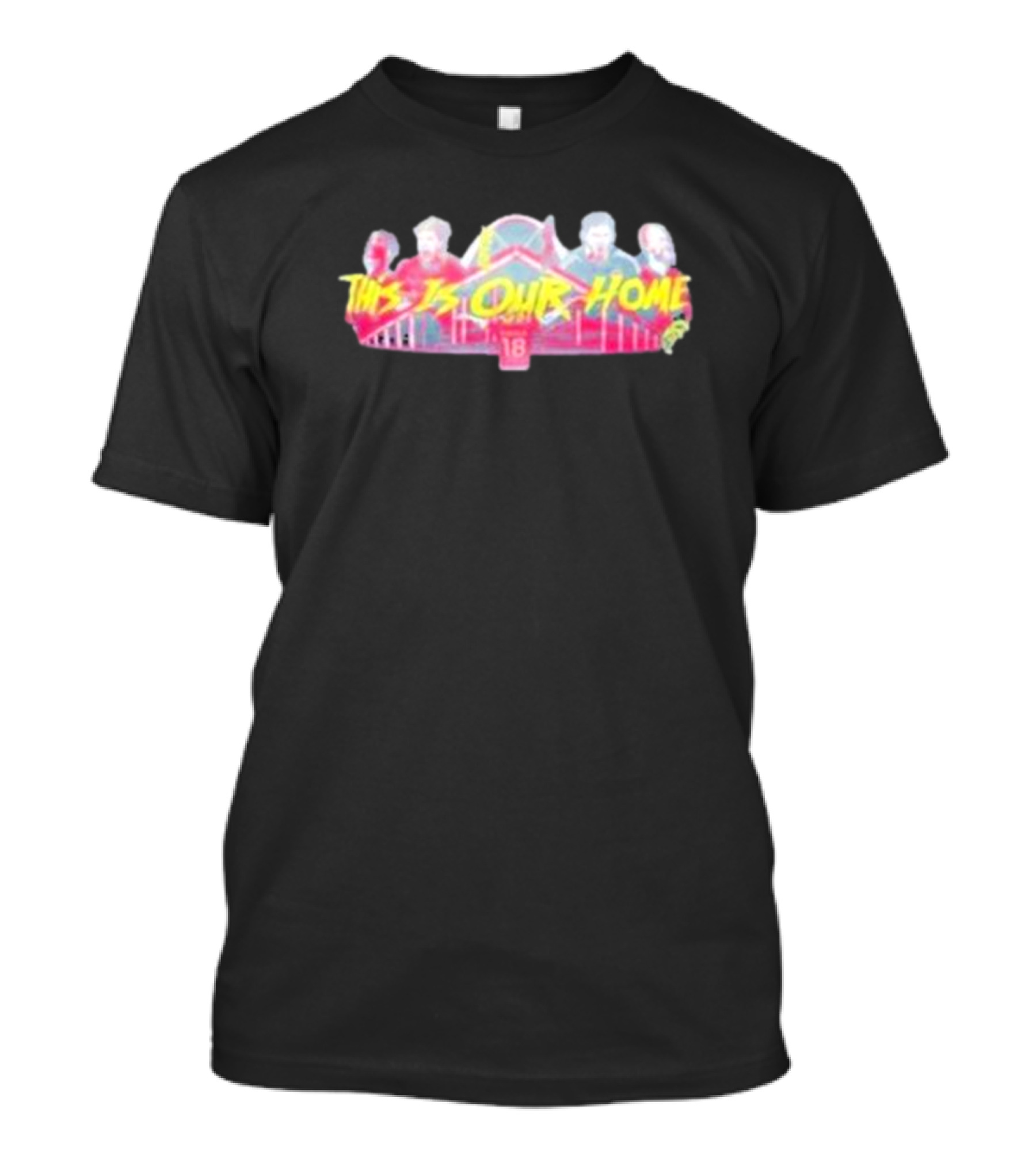 This Is Our Home Baseball Themed Design With Iconic Bridge And Figures T-Shirt