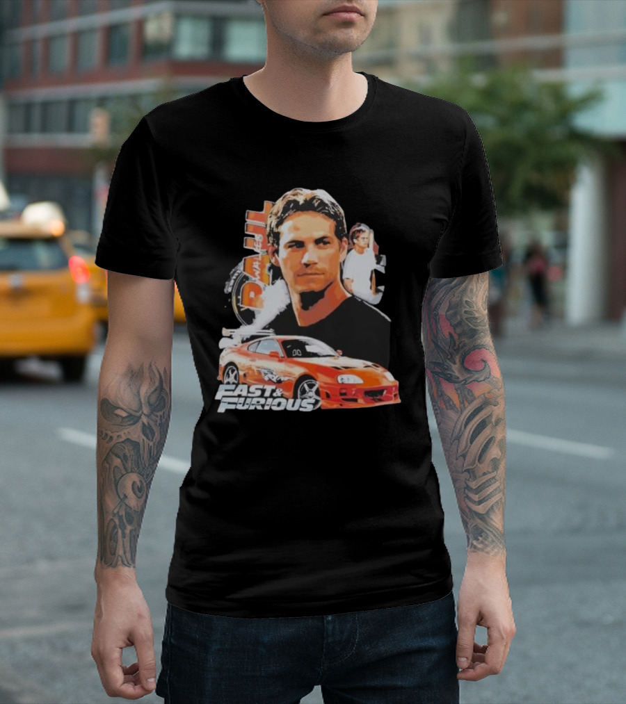 Fast And Furious Paul Walker Toyota Supra T-Shirt