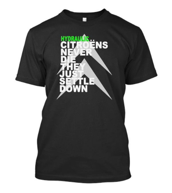Hydraulic Citroens Never Die They Just Settle Down Chevrons T-Shirt
