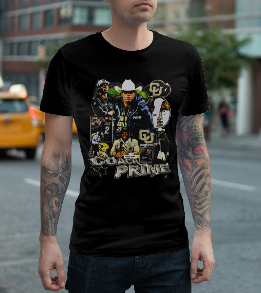 Coach Prime Deion Sanders Football Legend CU Buffs Athletic Excellence T-Shirt