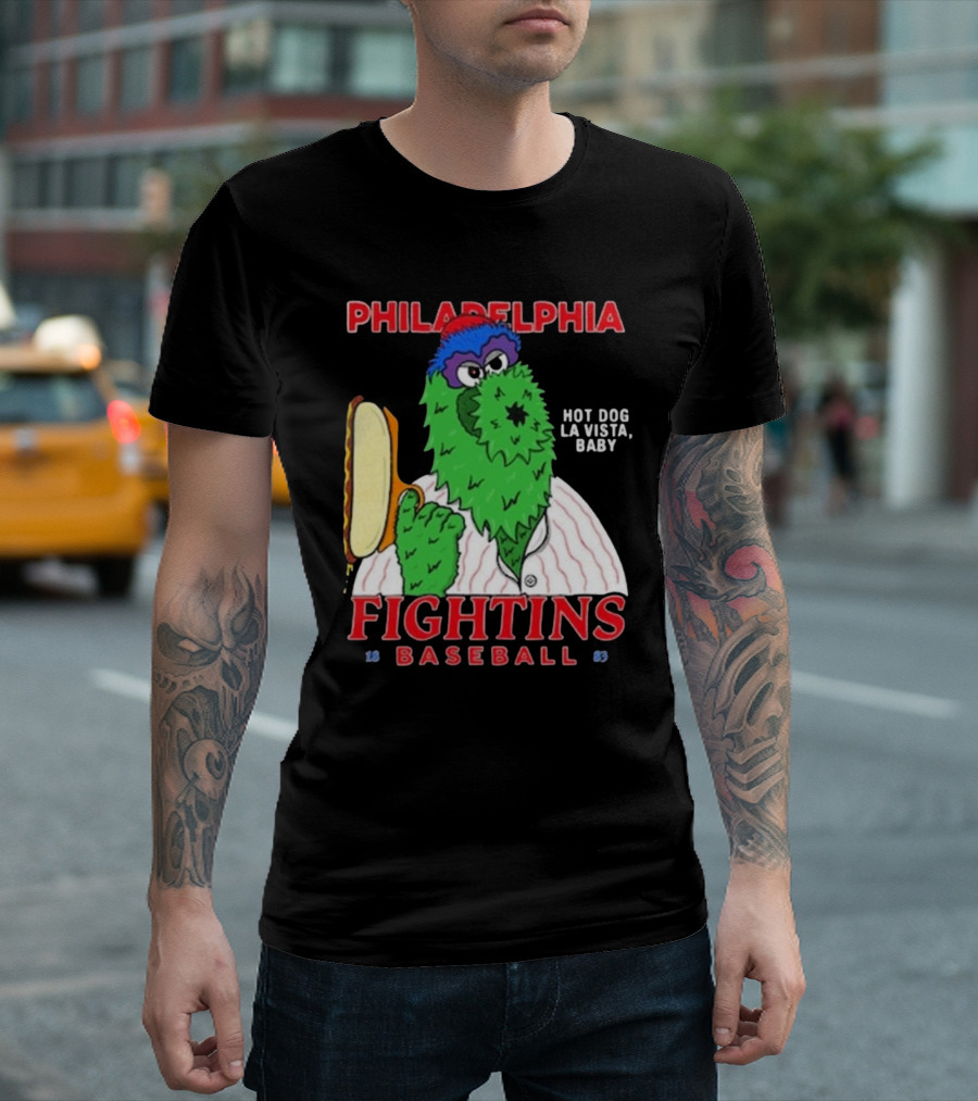 Philadelphia Phillies Phanatic Fightins Baseball Hot Dog La Vista Baby T-Shirt