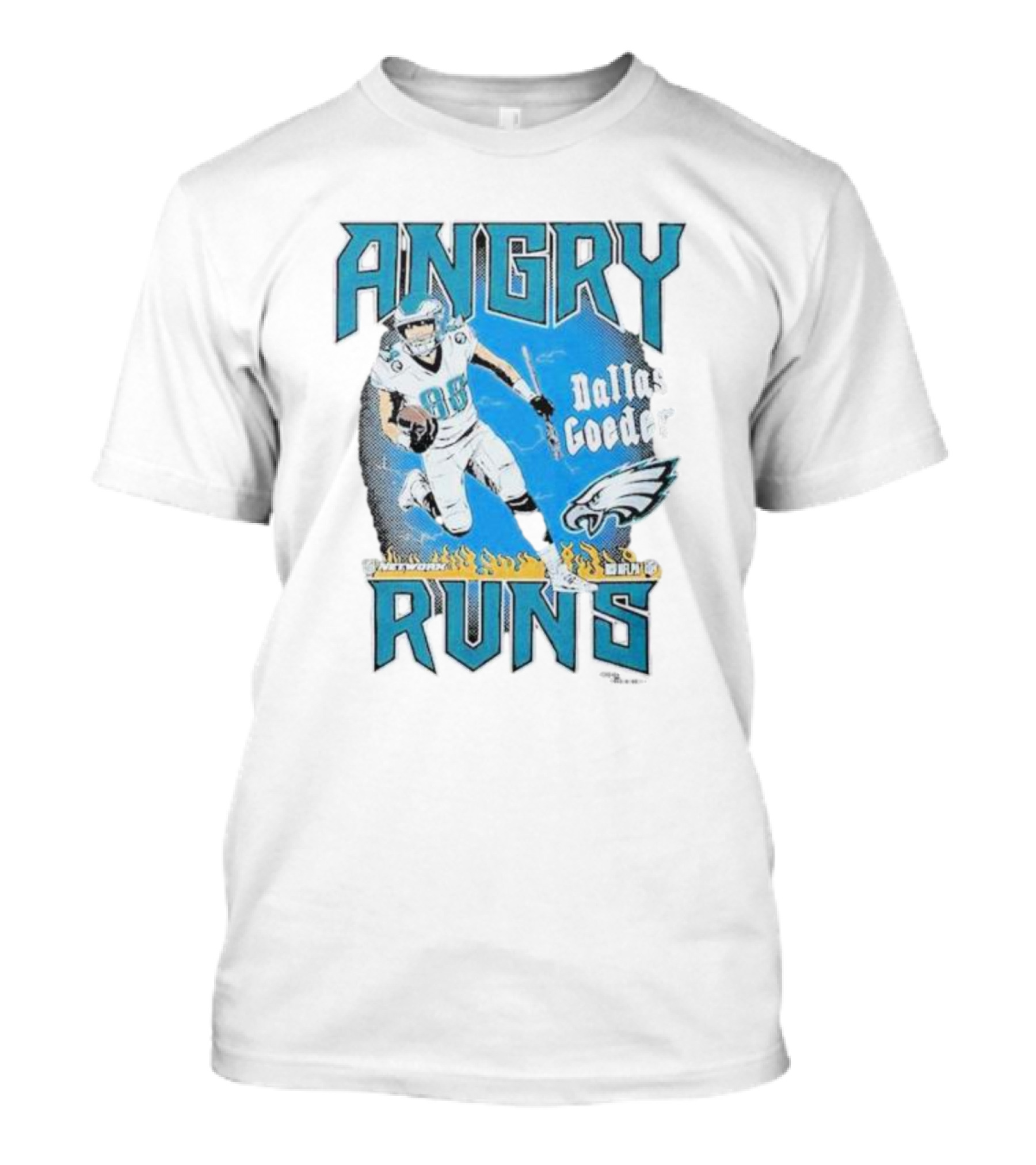 Angry Runs Dallas Goedert Philadelphia Eagles NFL Football T-Shirt