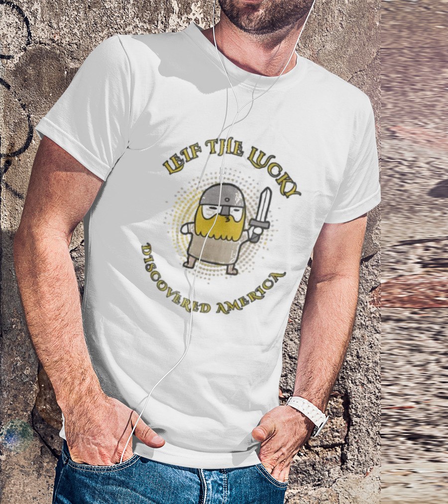 Leif The Lucky Discovered America Chibi Cute Viking T-Shirt