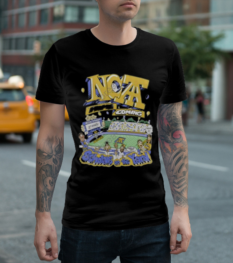 Frko X NC A&t Homecoming Scholars On The Yard Stadium Cartoon T-Shirt