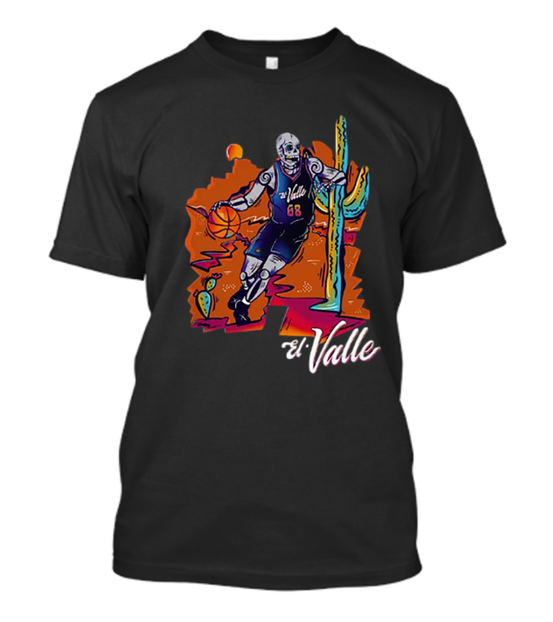 Phoenix Suns Sportiqe 2023-24 City Edition El Valle Basketball Desert Cactus T-Shirt