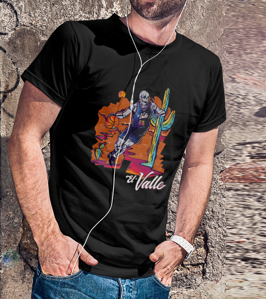 Phoenix Suns Sportiqe 2023-24 City Edition El Valle Basketball Desert Cactus T-Shirt