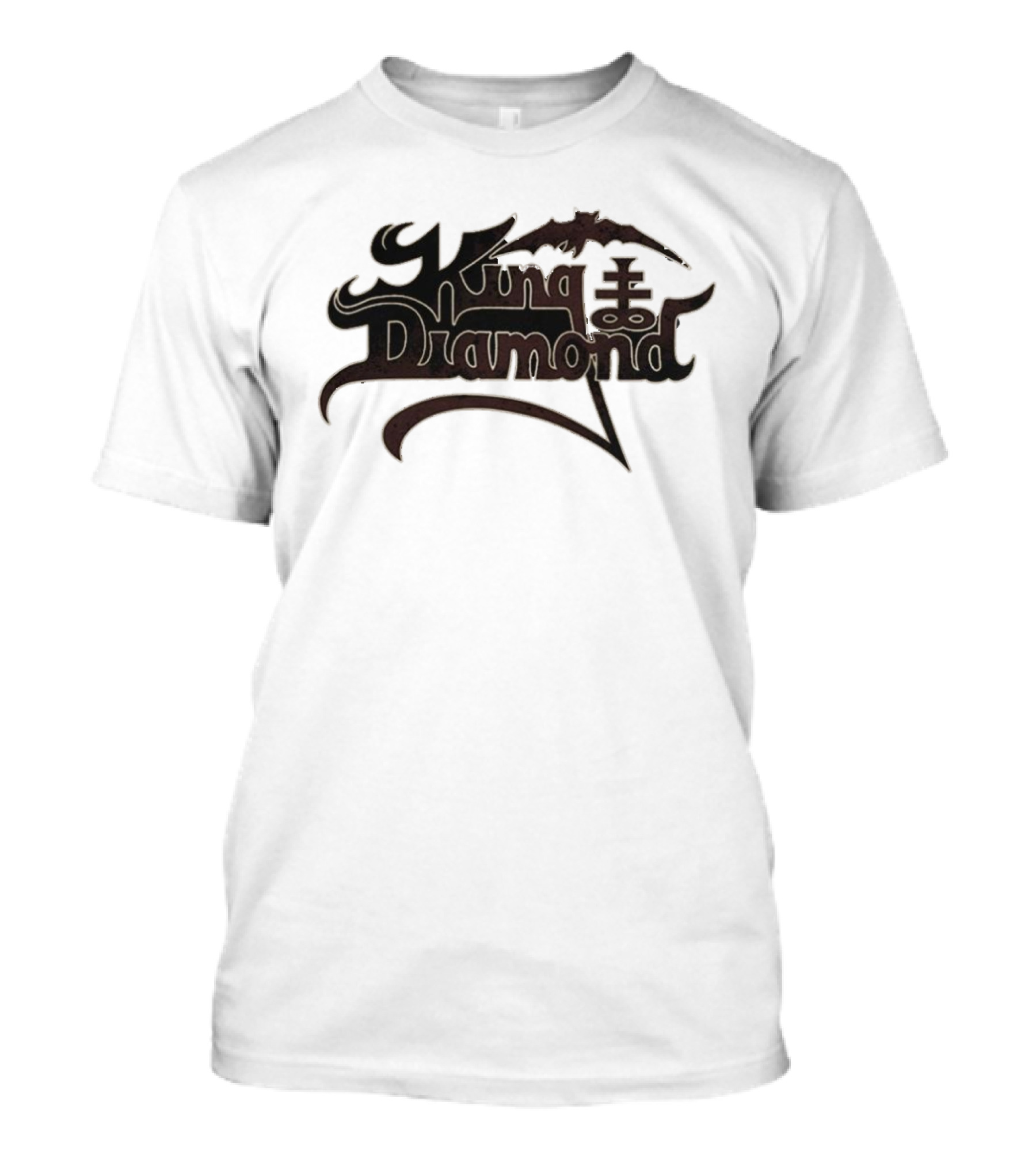 King Diamond Shop Masquerade Of Madness Logo With Bat And Cross Elements T-Shirt