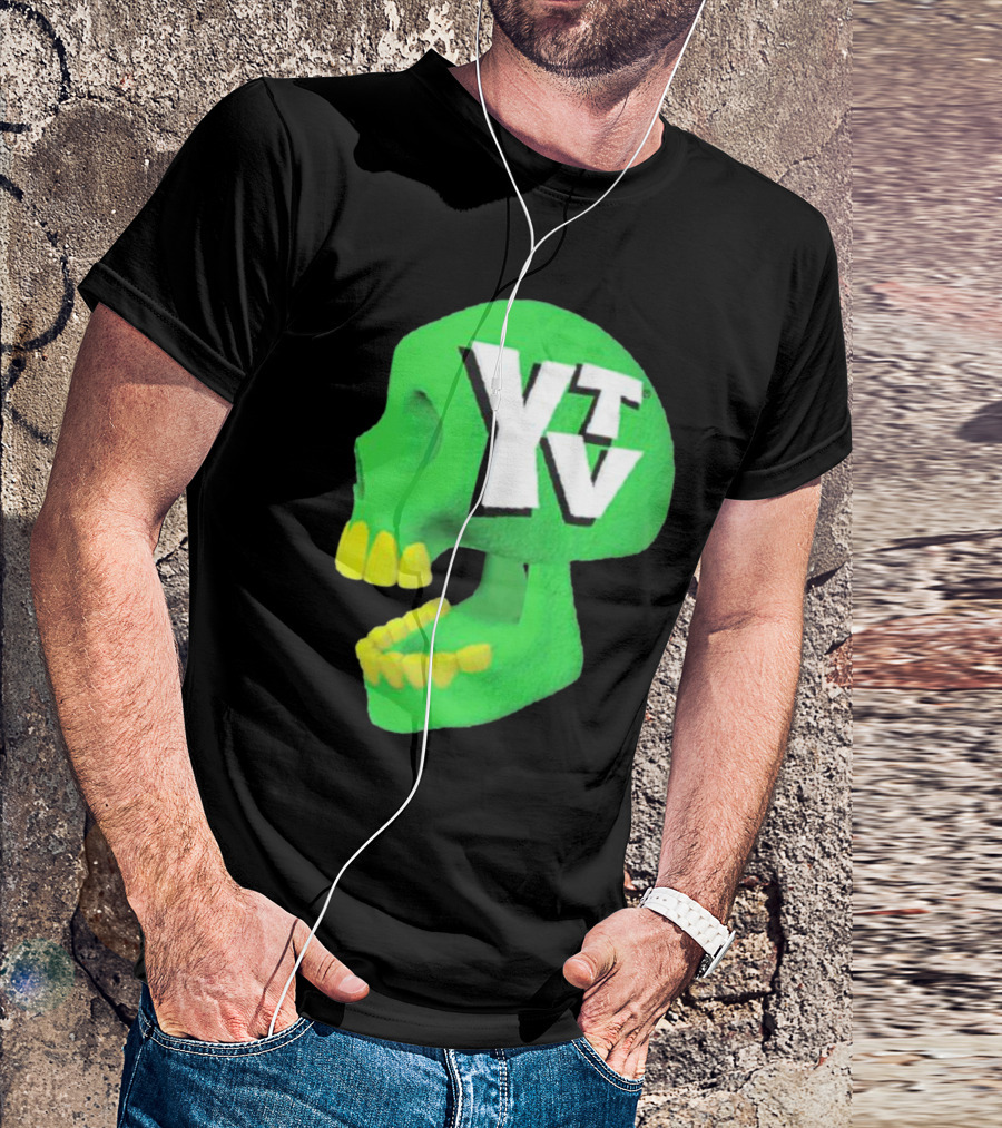 Ytv Green Skull Dark Night T-Shirt