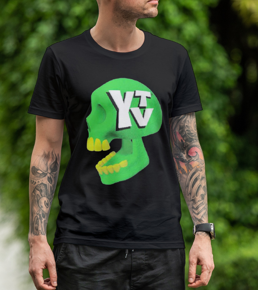Ytv Green Skull Dark Night T-Shirt