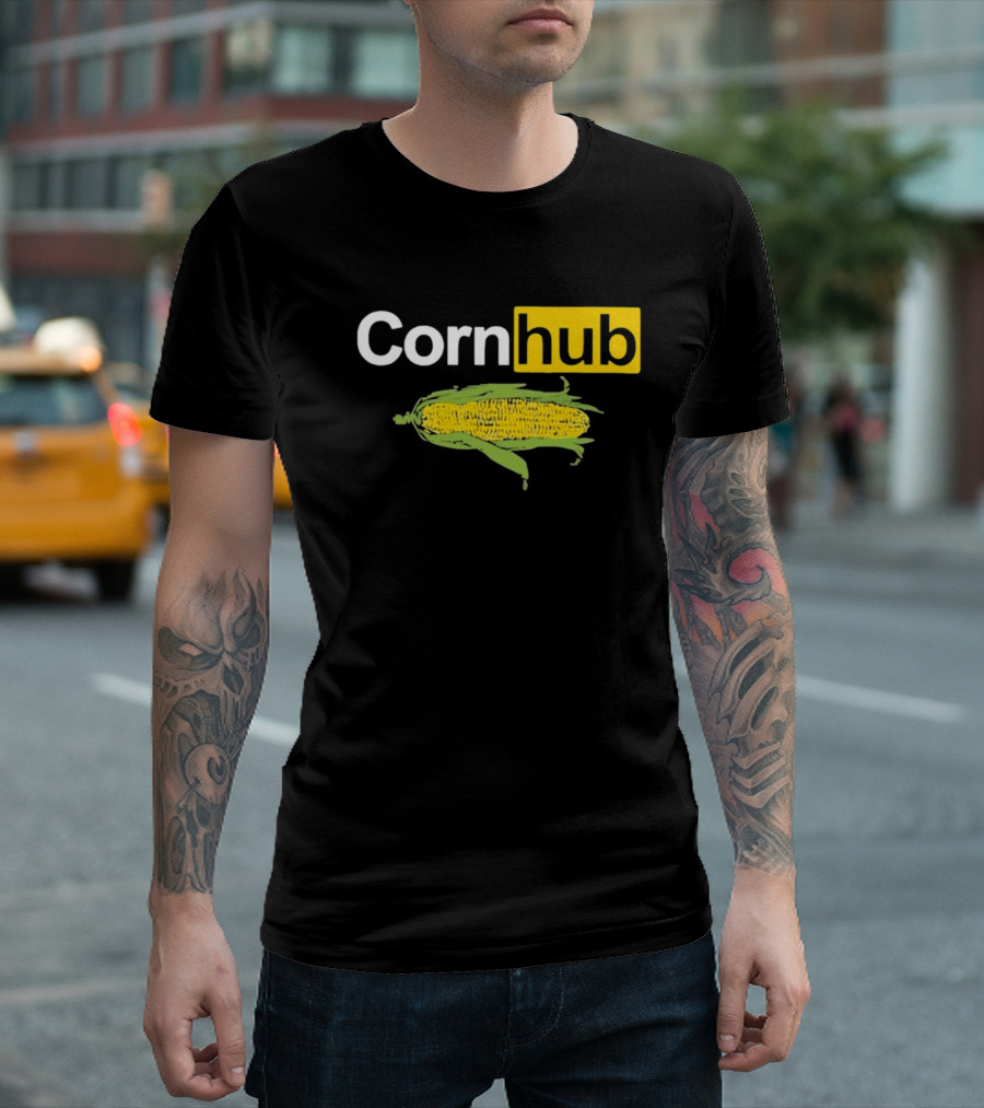 Corn Hub Parody with Corn Cob T-Shirt