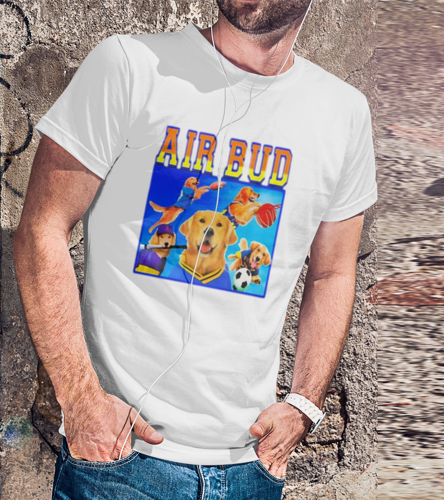 Air Bud Basketball Soccer Baseball Football Dog Iconic Movie Sports T-Shirt