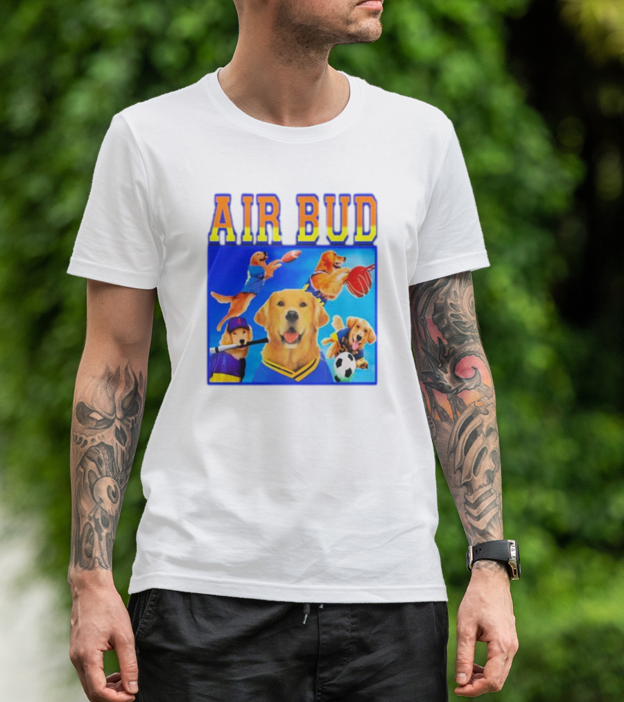 Air Bud Basketball Soccer Baseball Football Dog Iconic Movie Sports T-Shirt