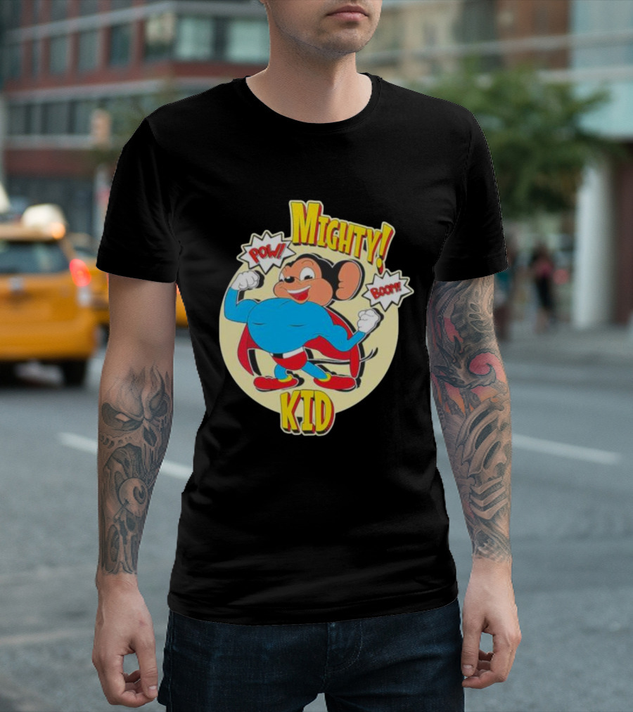 Mighty Kid Superhero Mouse Pow Boom Children's T-Shirt