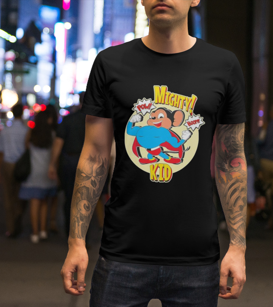 Mighty Kid Superhero Mouse Pow Boom Children's T-Shirt