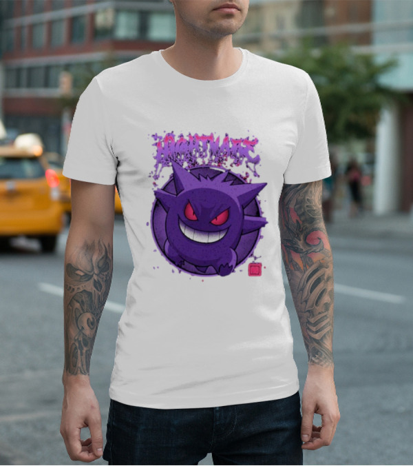 Gengar Nightmare Pokemon Purple Mischief T-Shirt