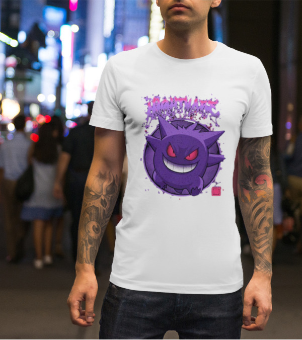 Gengar Nightmare Pokemon Purple Mischief T-Shirt