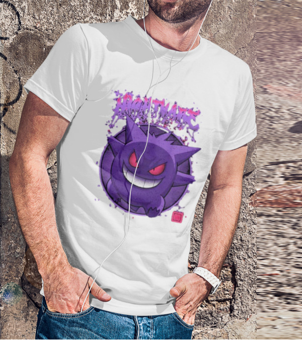 Gengar Nightmare Pokemon Purple Mischief T-Shirt