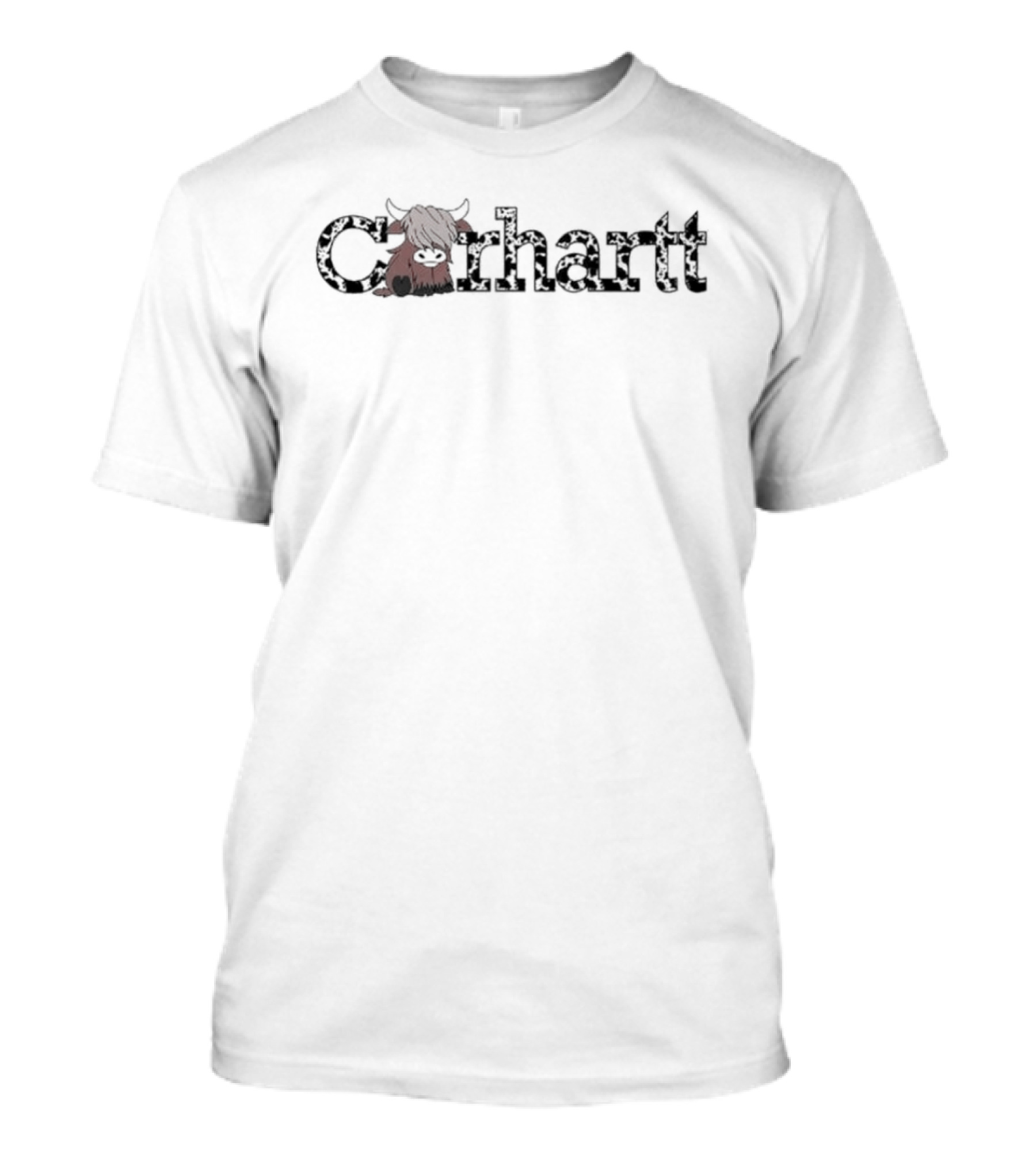 Carhartt Highland Cow Crewneck Western Swea Cute Cow T-Shirt